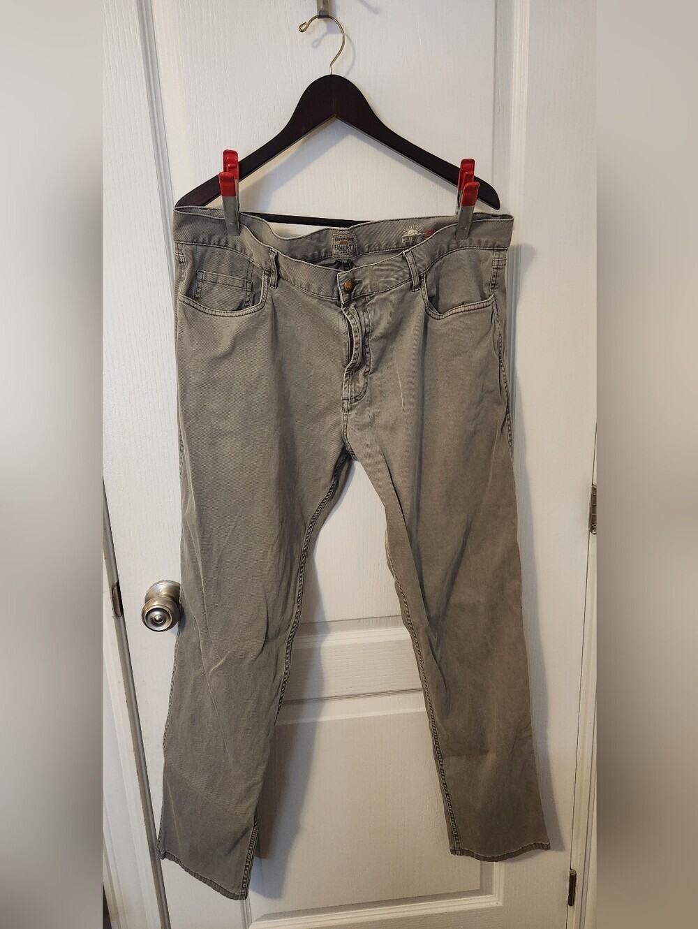 Faherty Men's Grey Jeans Size 38